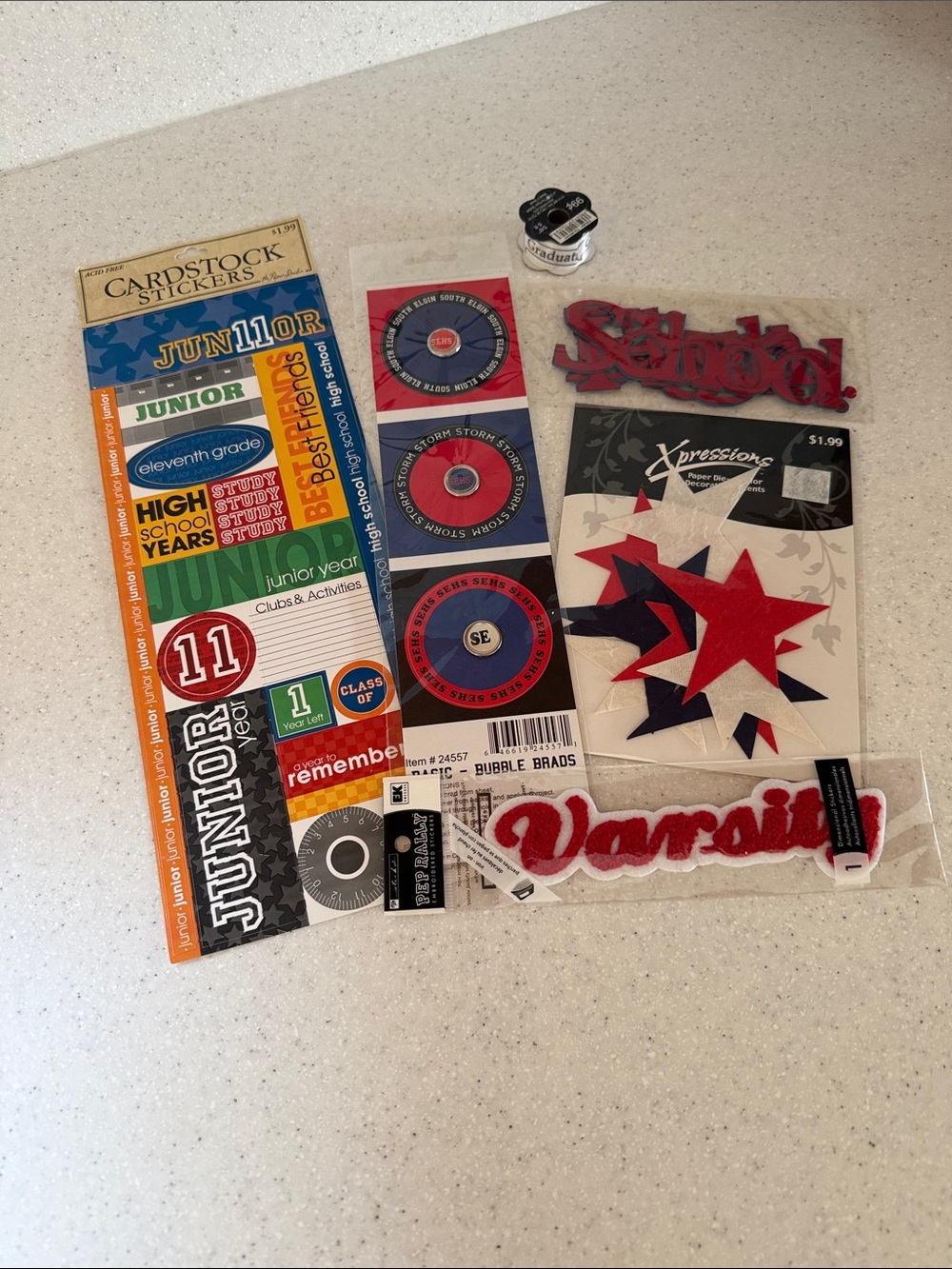 South Elgin High School Red & Navy Sticker Bundle